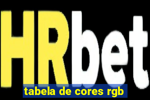 tabela de cores rgb